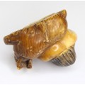 RAR: netsuke de perioada Edo. sculptura in fildes patinat. cca 1850. Japonia